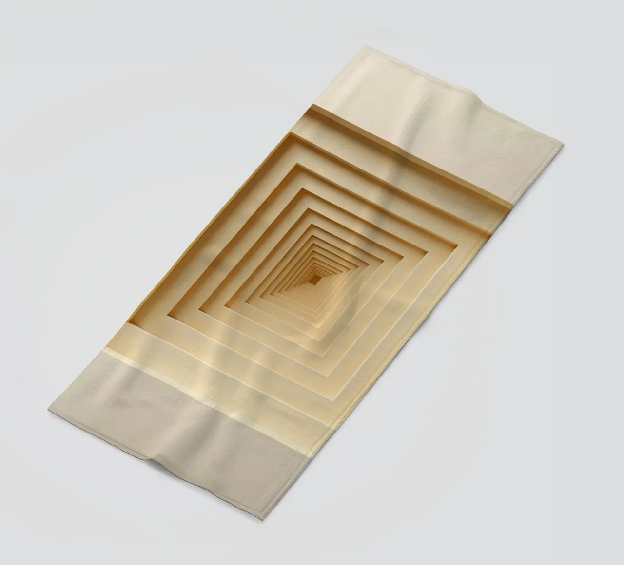 Nested Square Frames in Beige Tones beach towel by DesignDoodle