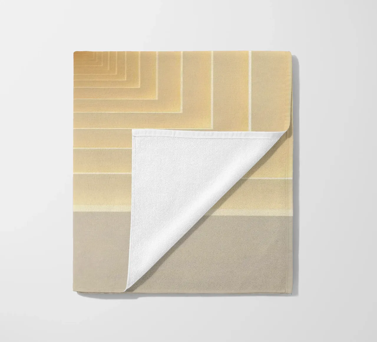 Nested Square Frames in Beige Tones beach towel by DesignDoodle