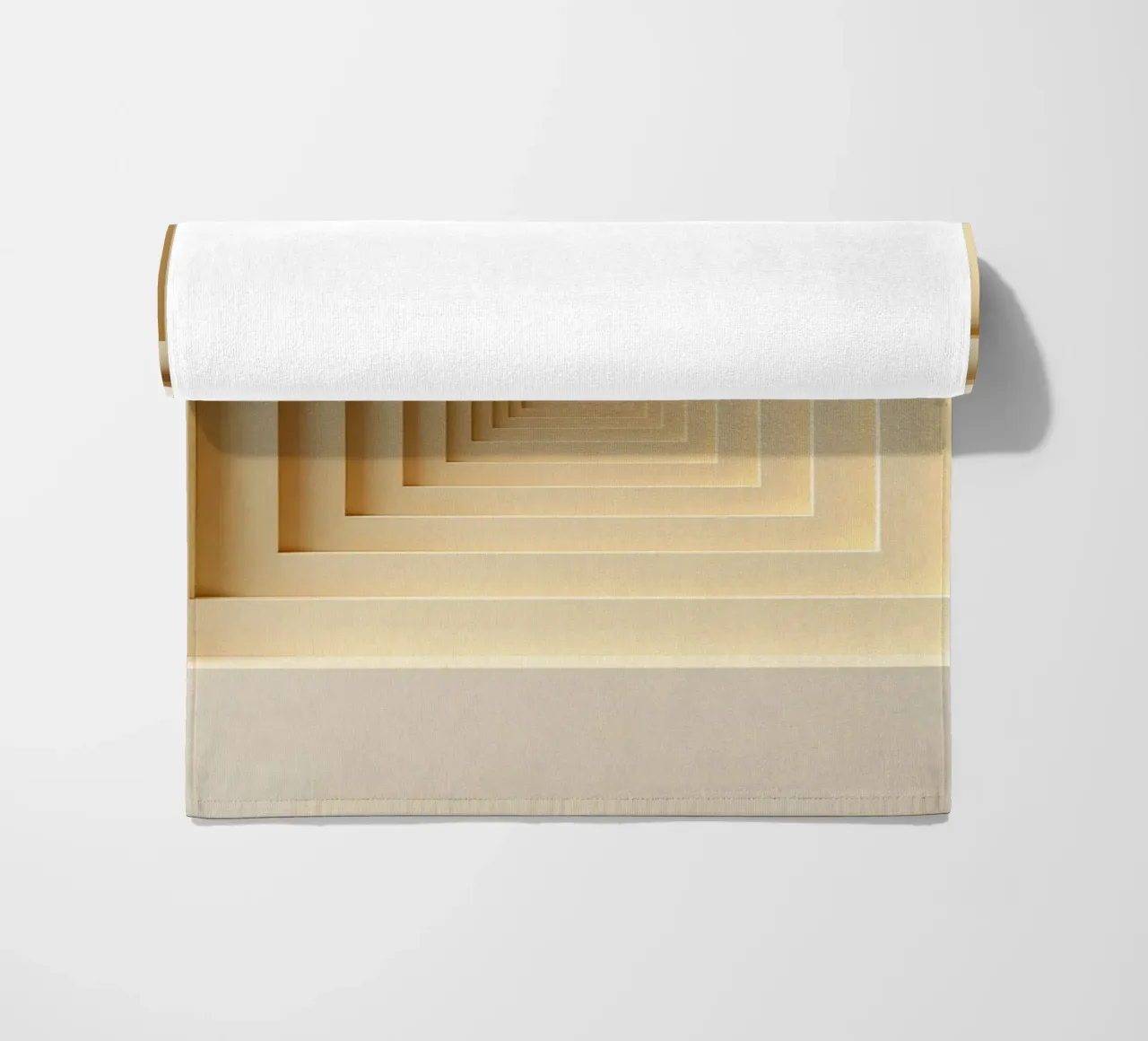 Nested Square Frames in Beige Tones beach towel by DesignDoodle