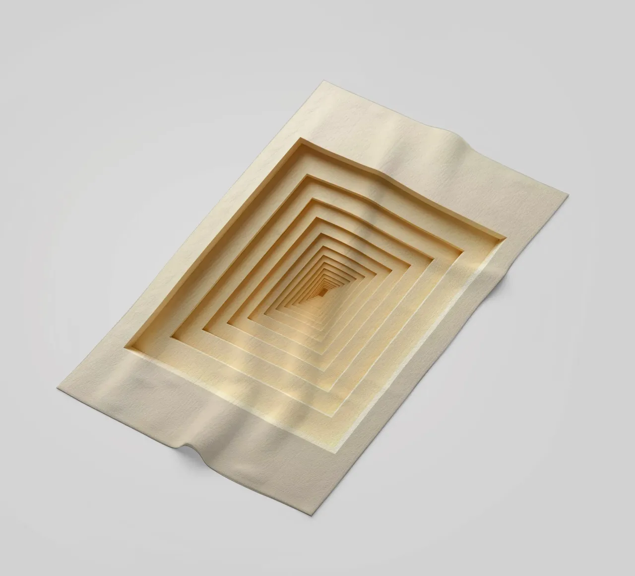 Nested Square Frames in Beige Tones beach towel by DesignDoodle