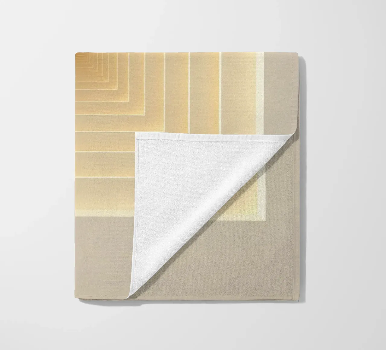 Nested Square Frames in Beige Tones beach towel by DesignDoodle