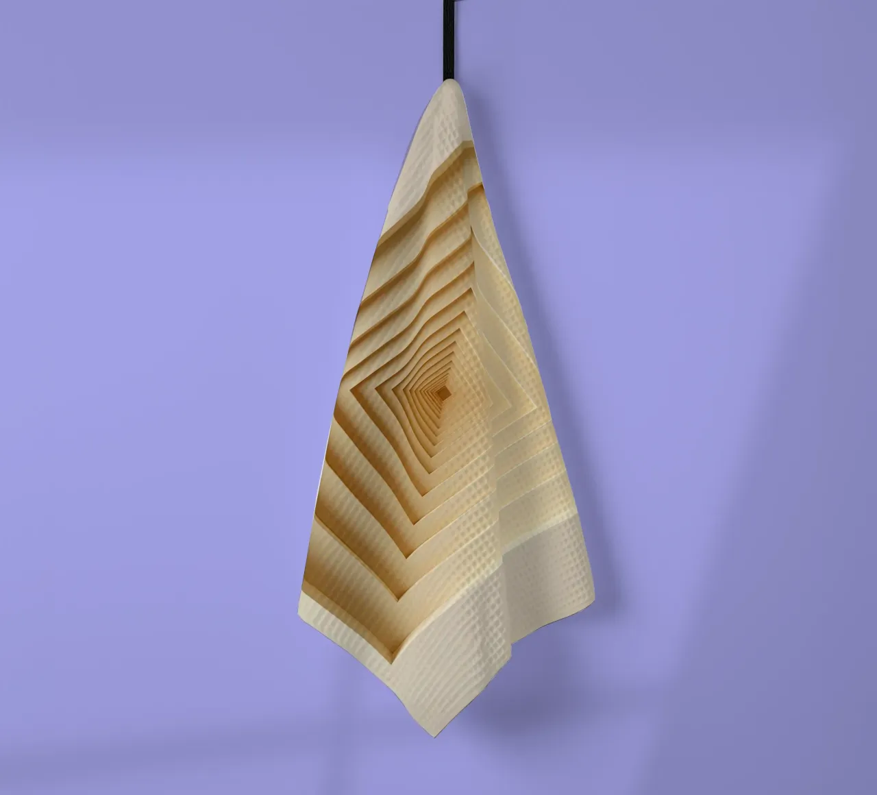 Nested Square Frames in Beige Tones Geschirrtuch von DesignDoodle