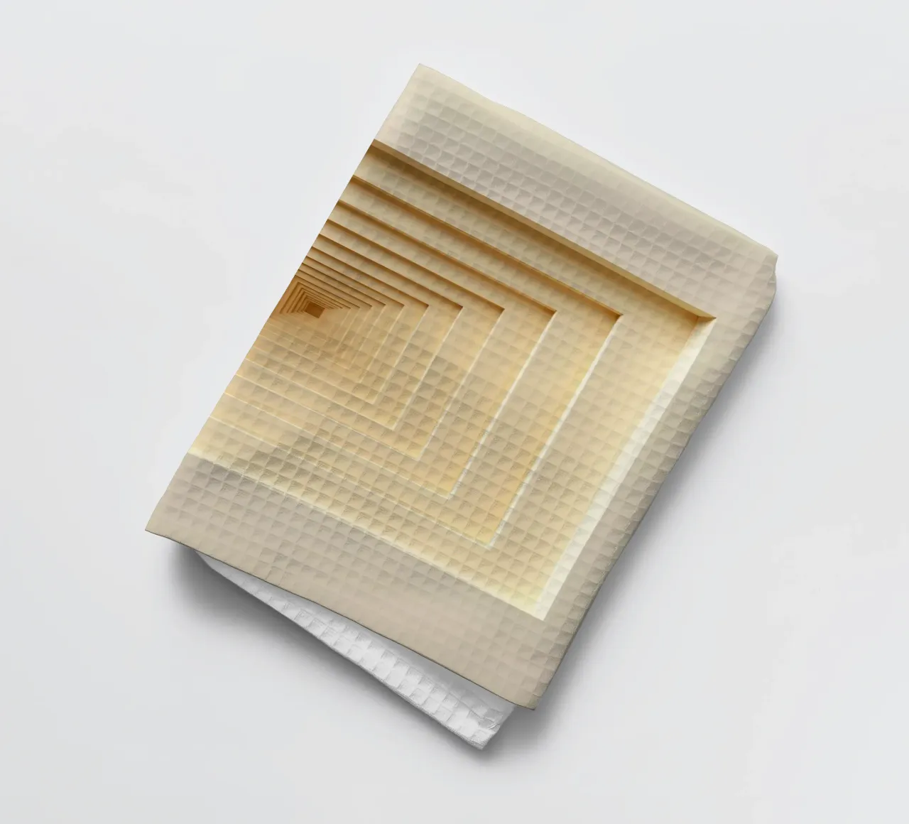 Nested Square Frames in Beige Tones Geschirrtuch von DesignDoodle