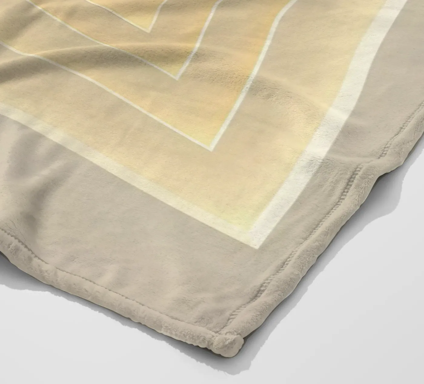 Nested Square Frames in Beige Tones Fleecedecke von DesignDoodle