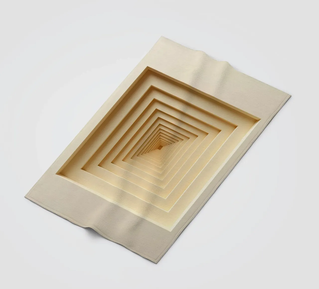 Nested Square Frames in Beige Tones fleece blanket by DesignDoodle