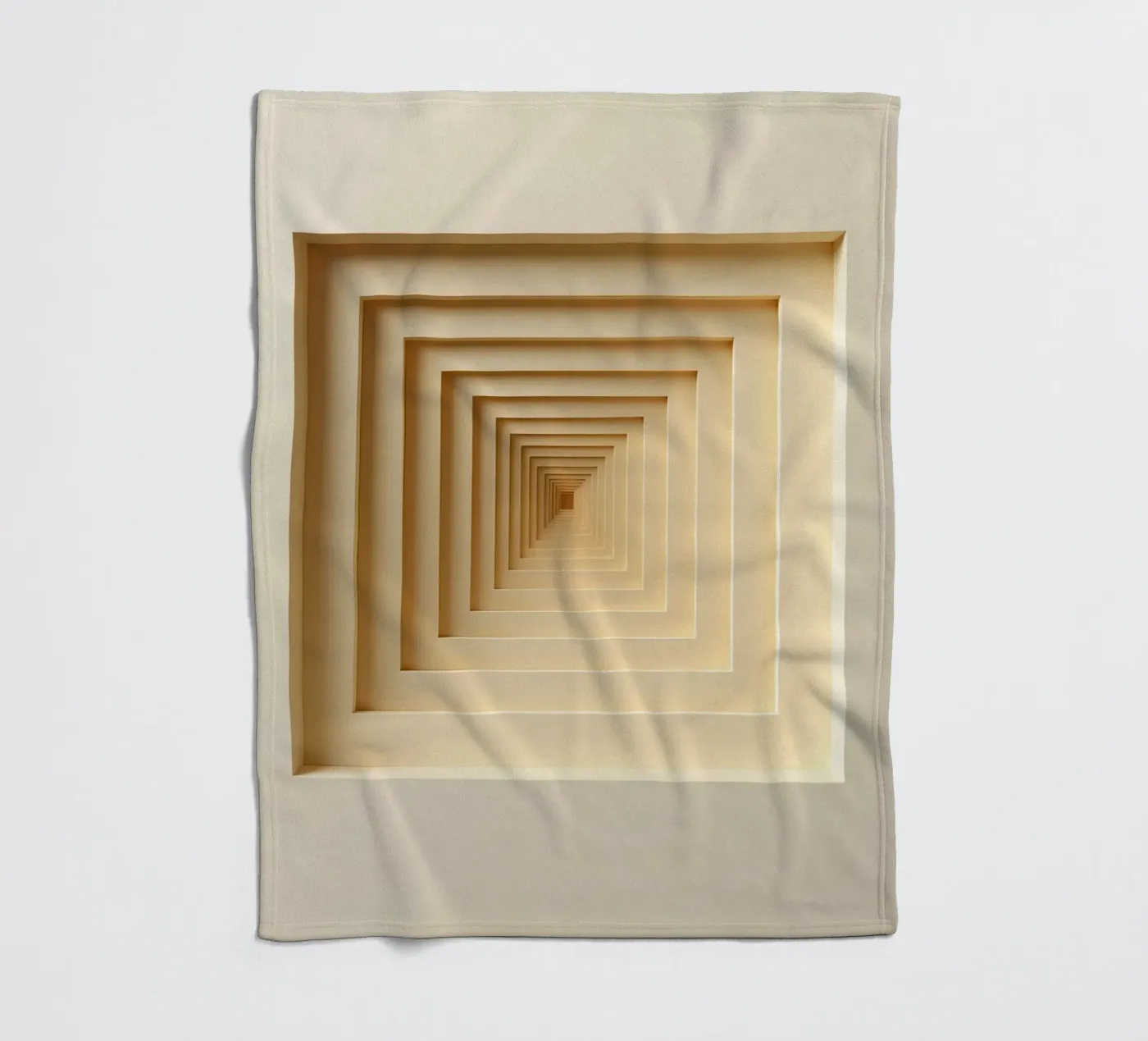 Nested Square Frames in Beige Tones Fleecedecke von DesignDoodle