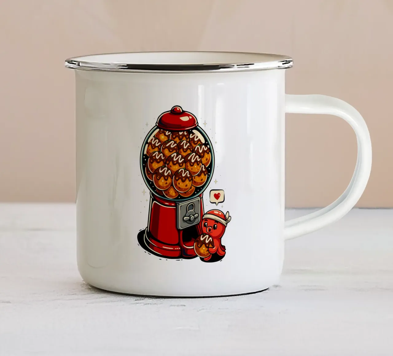 Gumball Takoyaki tazza in smalto da LM2KONE