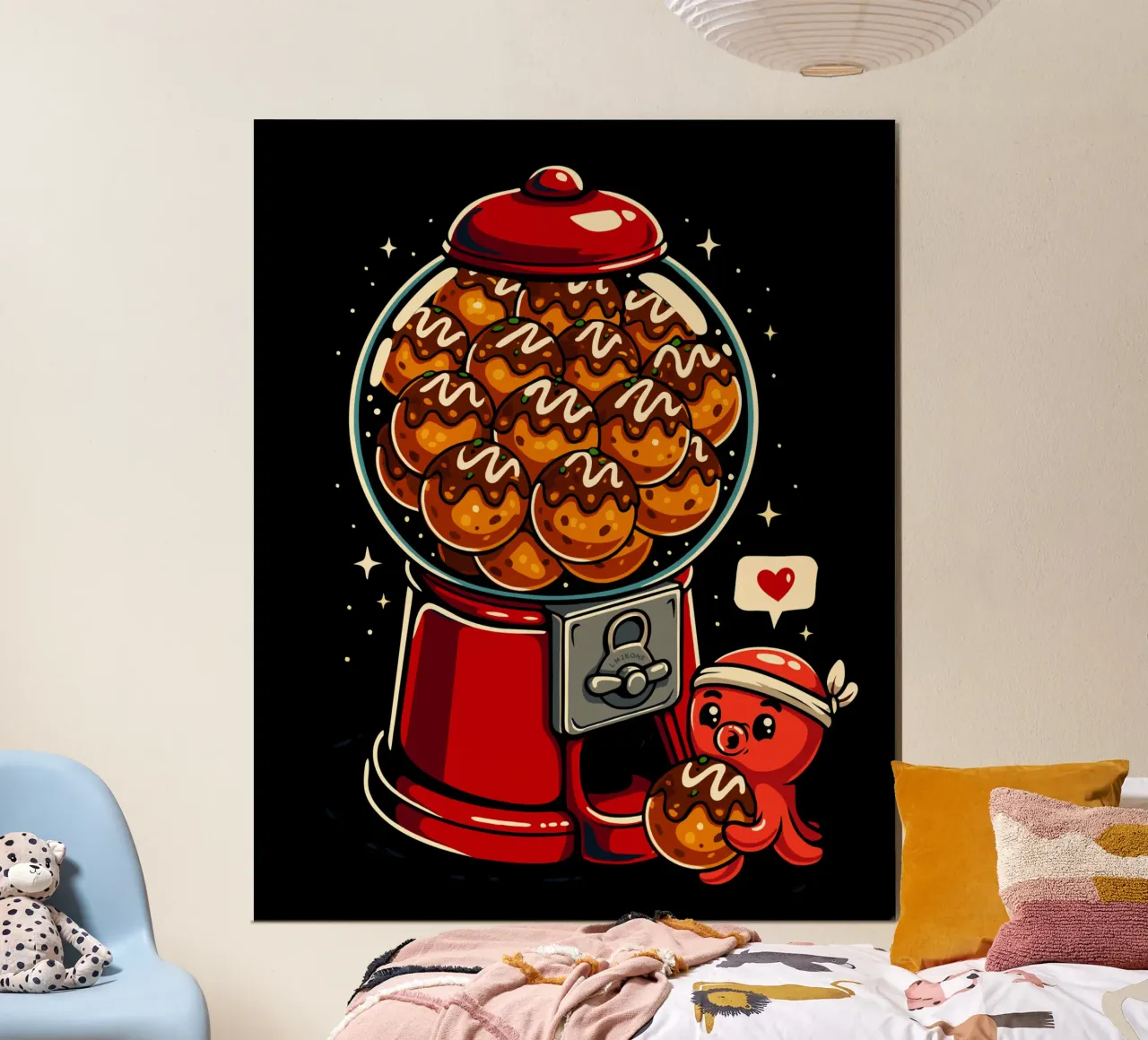 Gumball Takoyaki poster con telaio in legno da LM2KONE