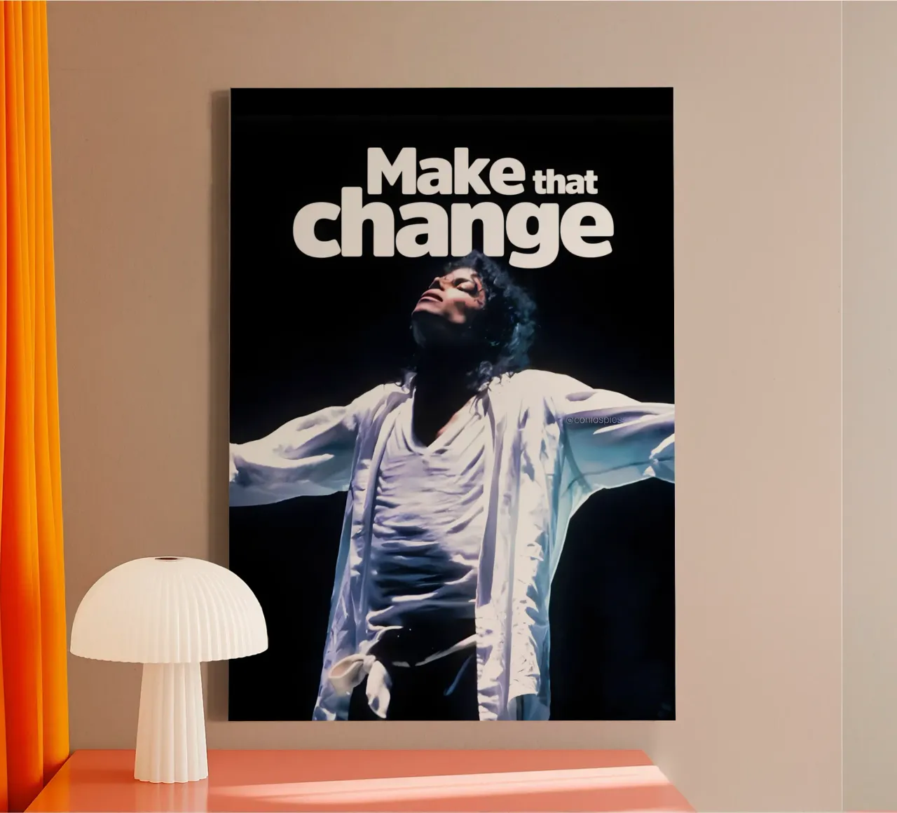 Make that Change tela con Cornice a cassetta da Type & Tape