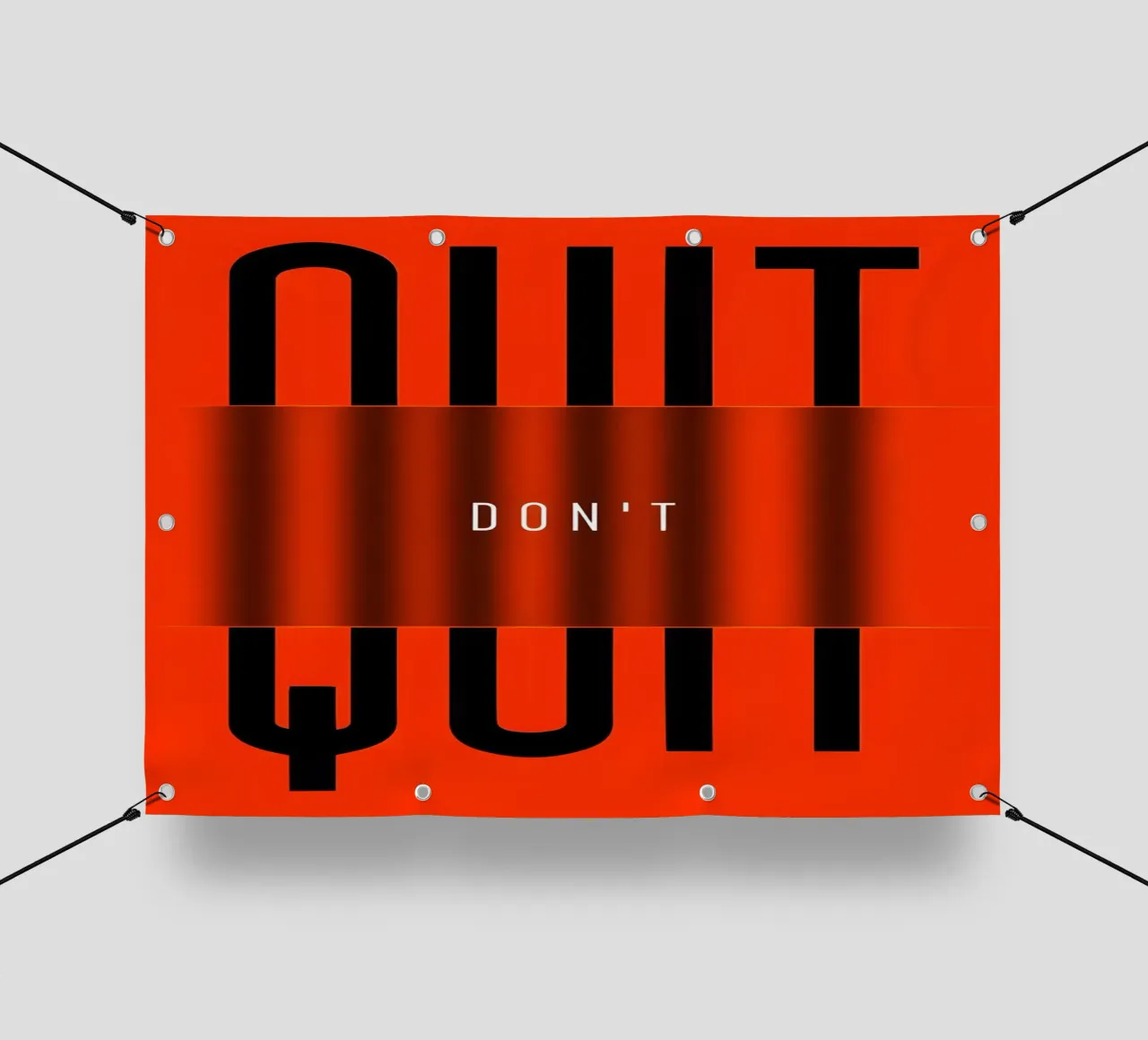 'QUIT and 'DONT telo in pvc da Type & Tape
