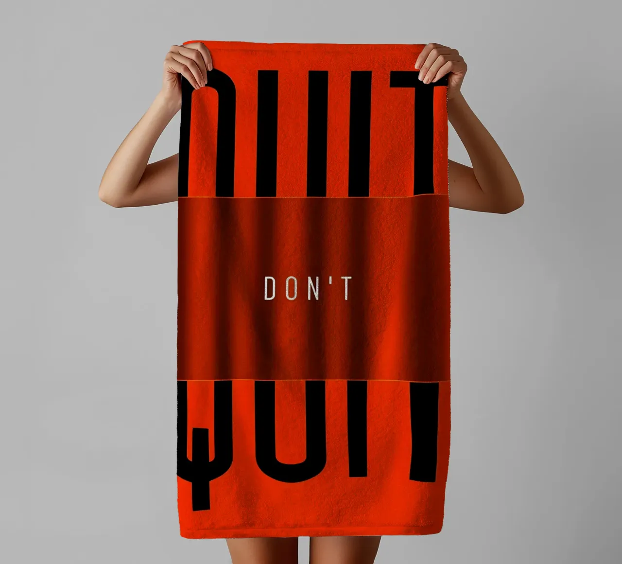 'QUIT and 'DONT asciugamano da bagno da Type & Tape