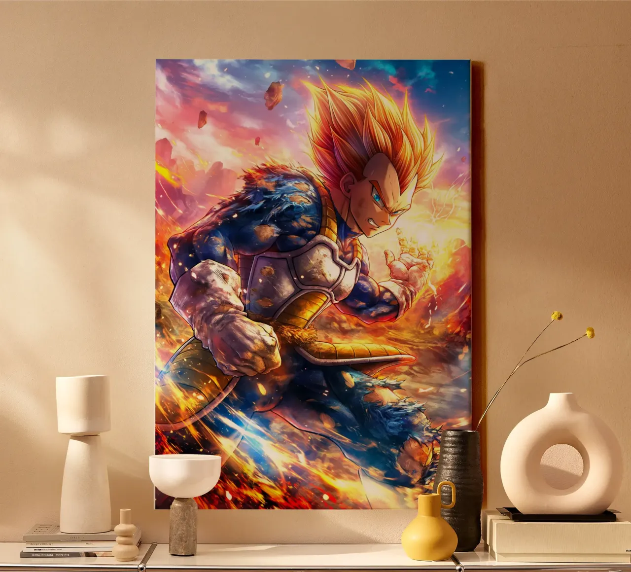Super Saiyan Vegeta Dragon Ball DBZ tela con Cornice a cassetta da Fleur de Lys