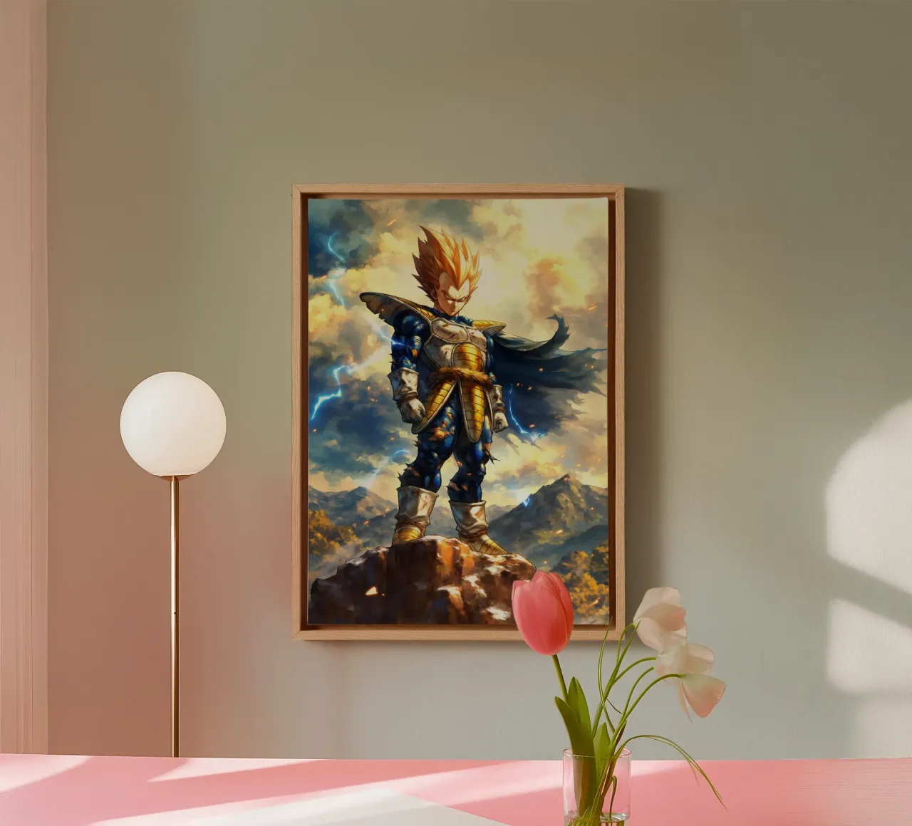 Vegeta Drakenbal canvas met Baklijst van Fleur de Lys