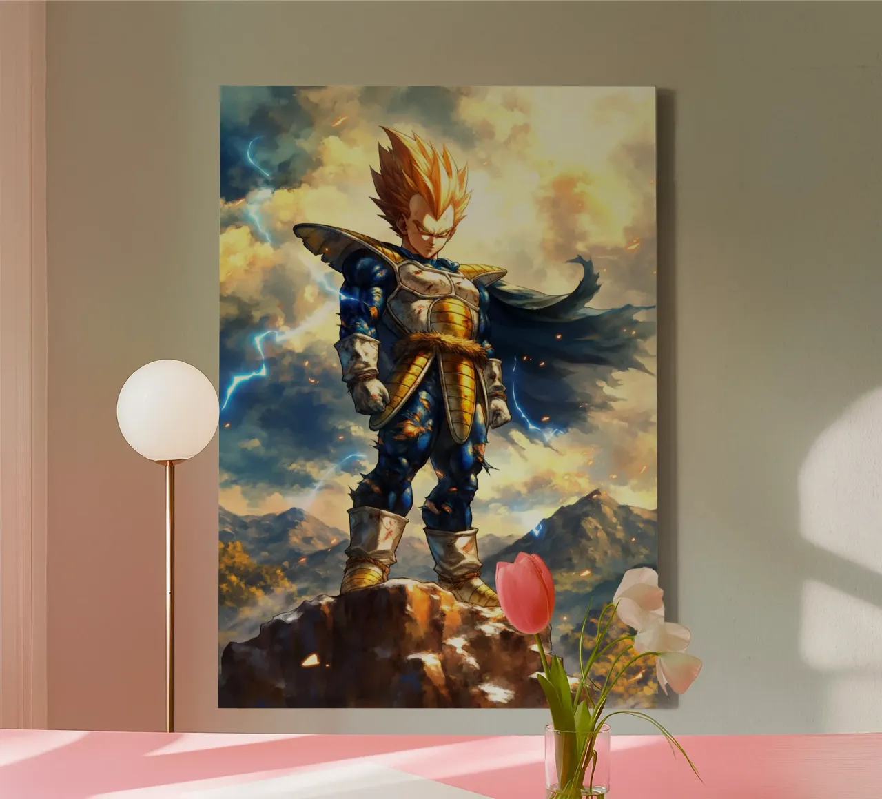 Vegeta Drakenbal canvas met Baklijst van Fleur de Lys