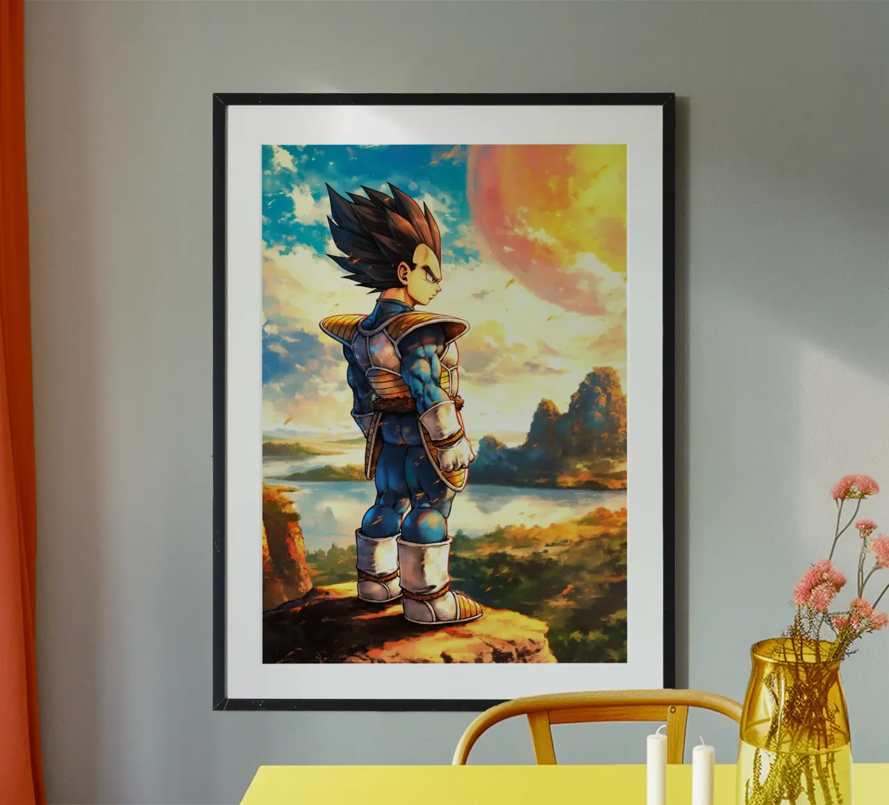Vegeta Dragon Ball DBZ poster con telaio in plastica da Fleur de Lys