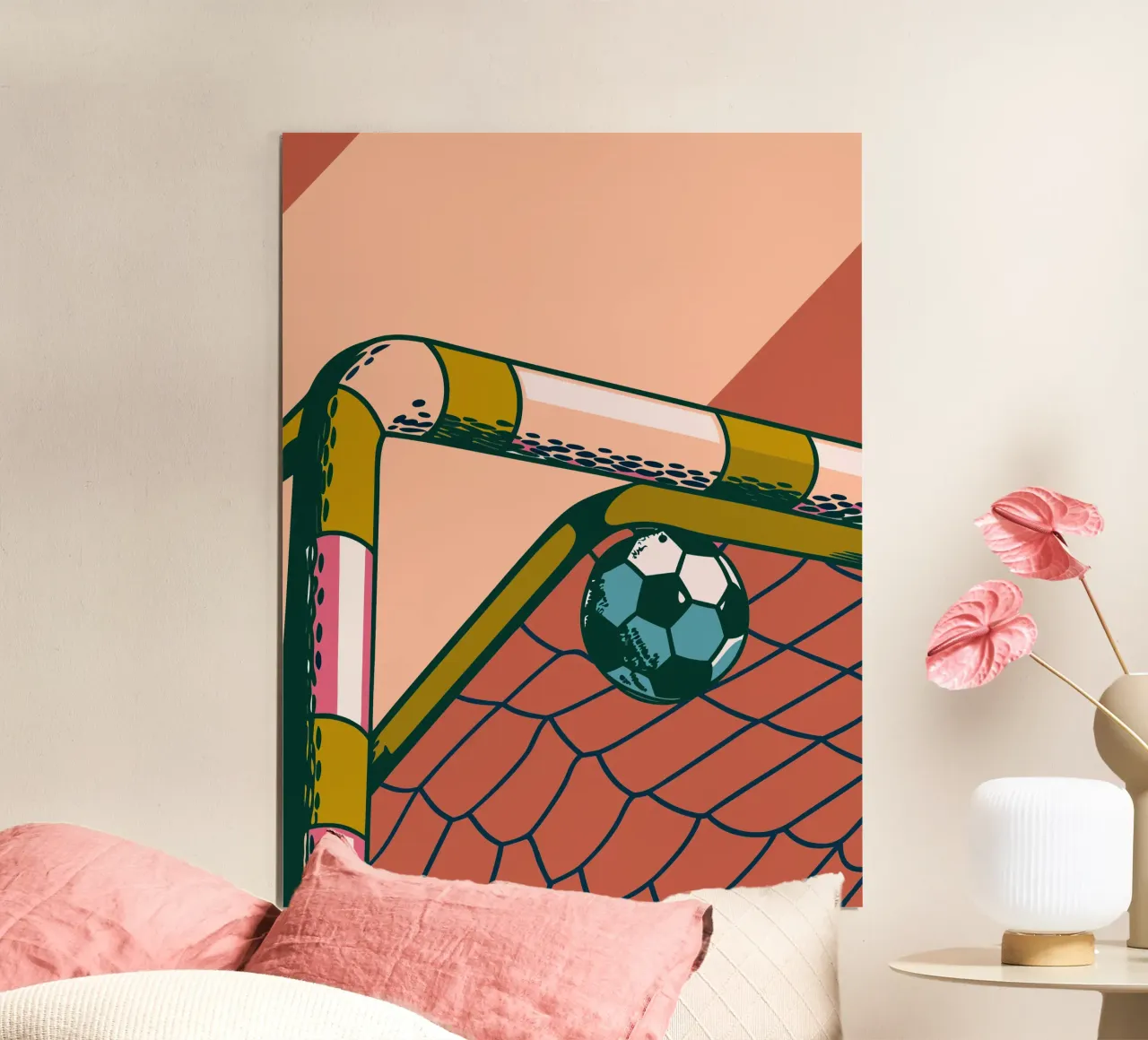 Calcio d'epoca poster con telaio in legno da SPORTS ONLY