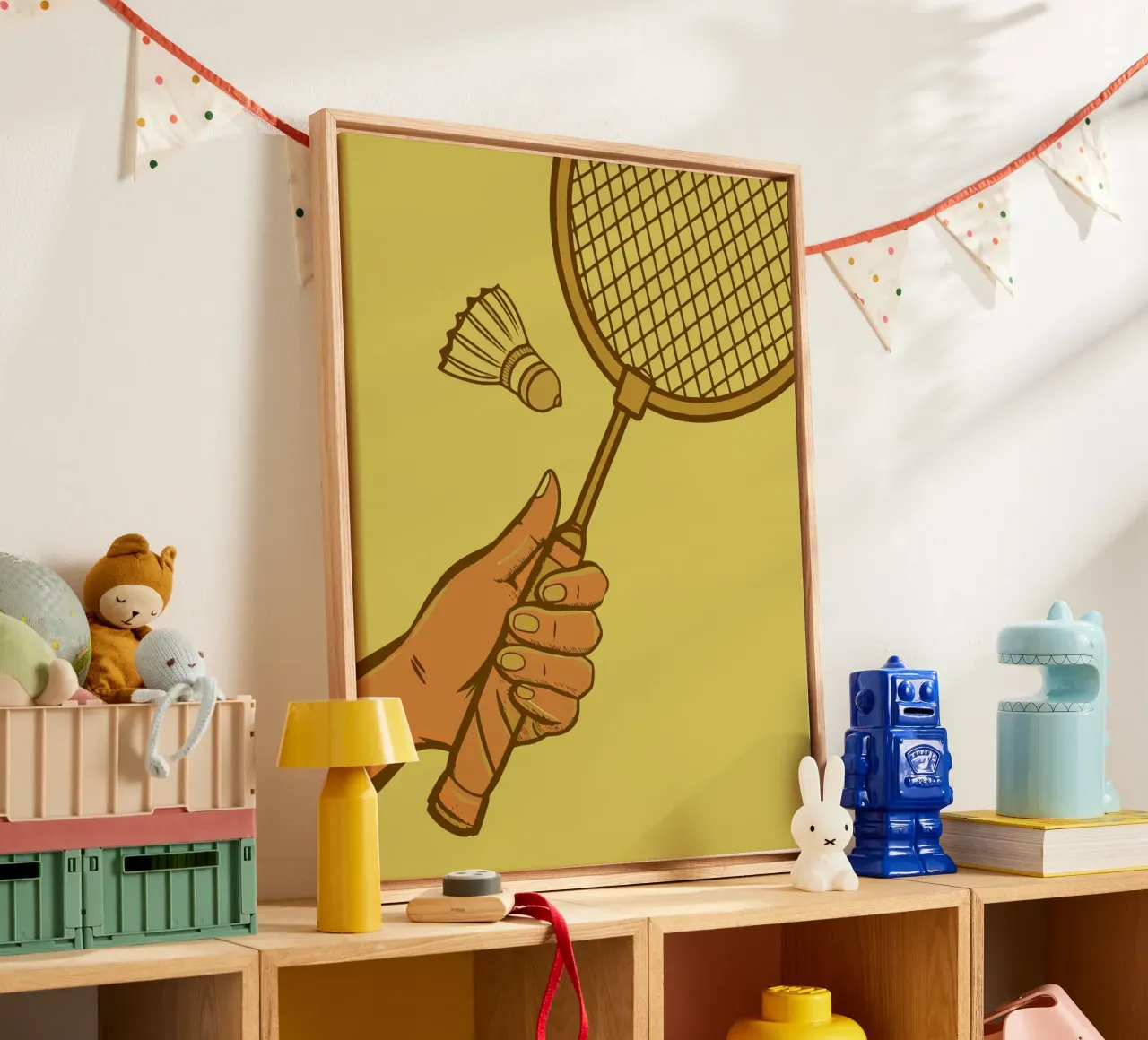 Giocare a badminton tela con Cornice a cassetta da SPORTS ONLY