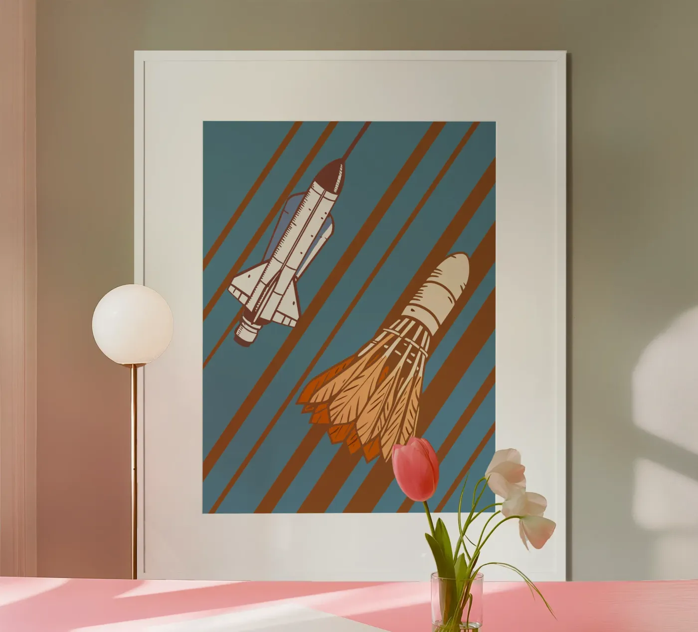 Badminton and Rockets Poster von SPORTS ONLY