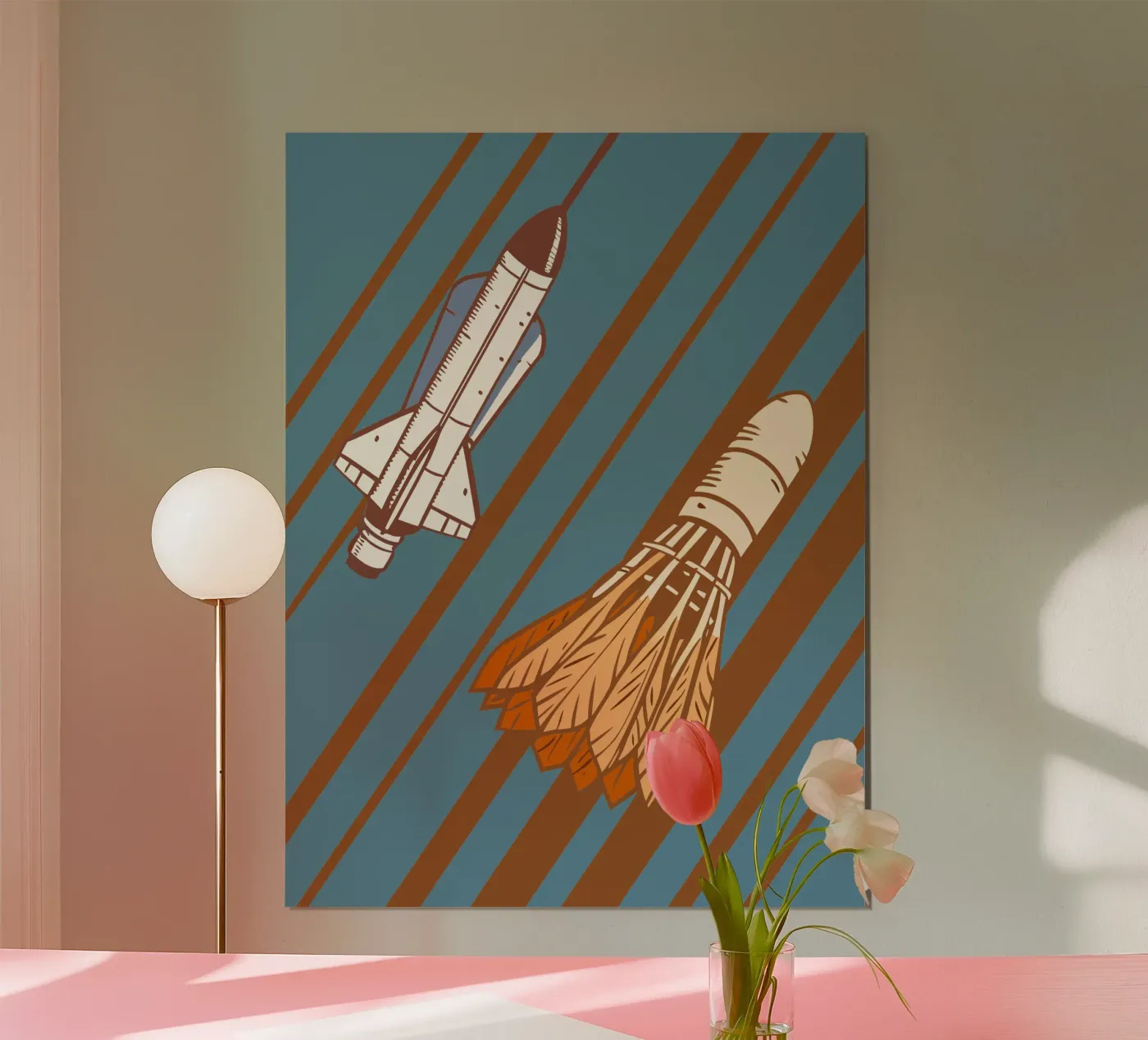 Badminton and Rockets Poster von SPORTS ONLY