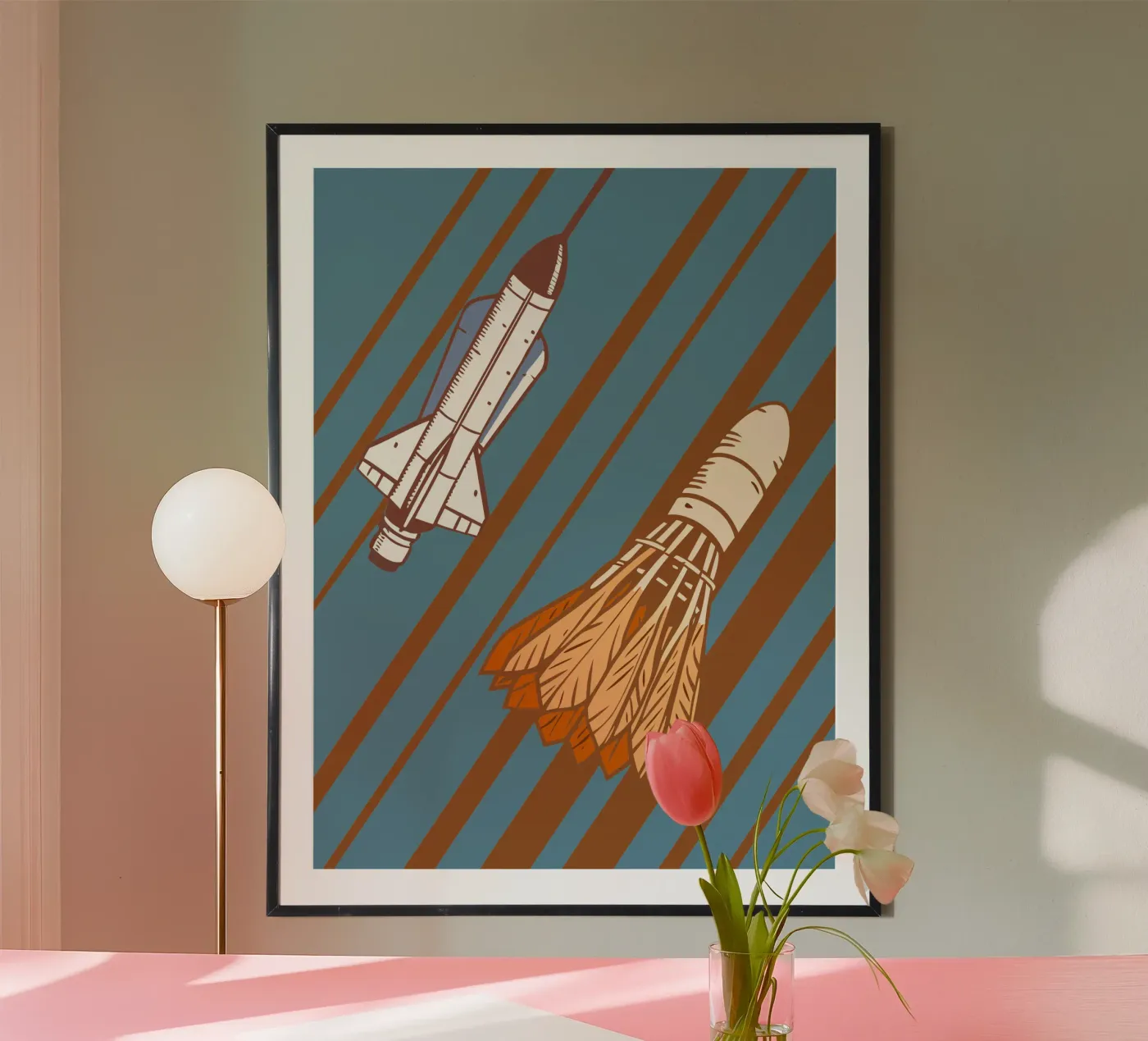 Badminton and Rockets Poster von SPORTS ONLY