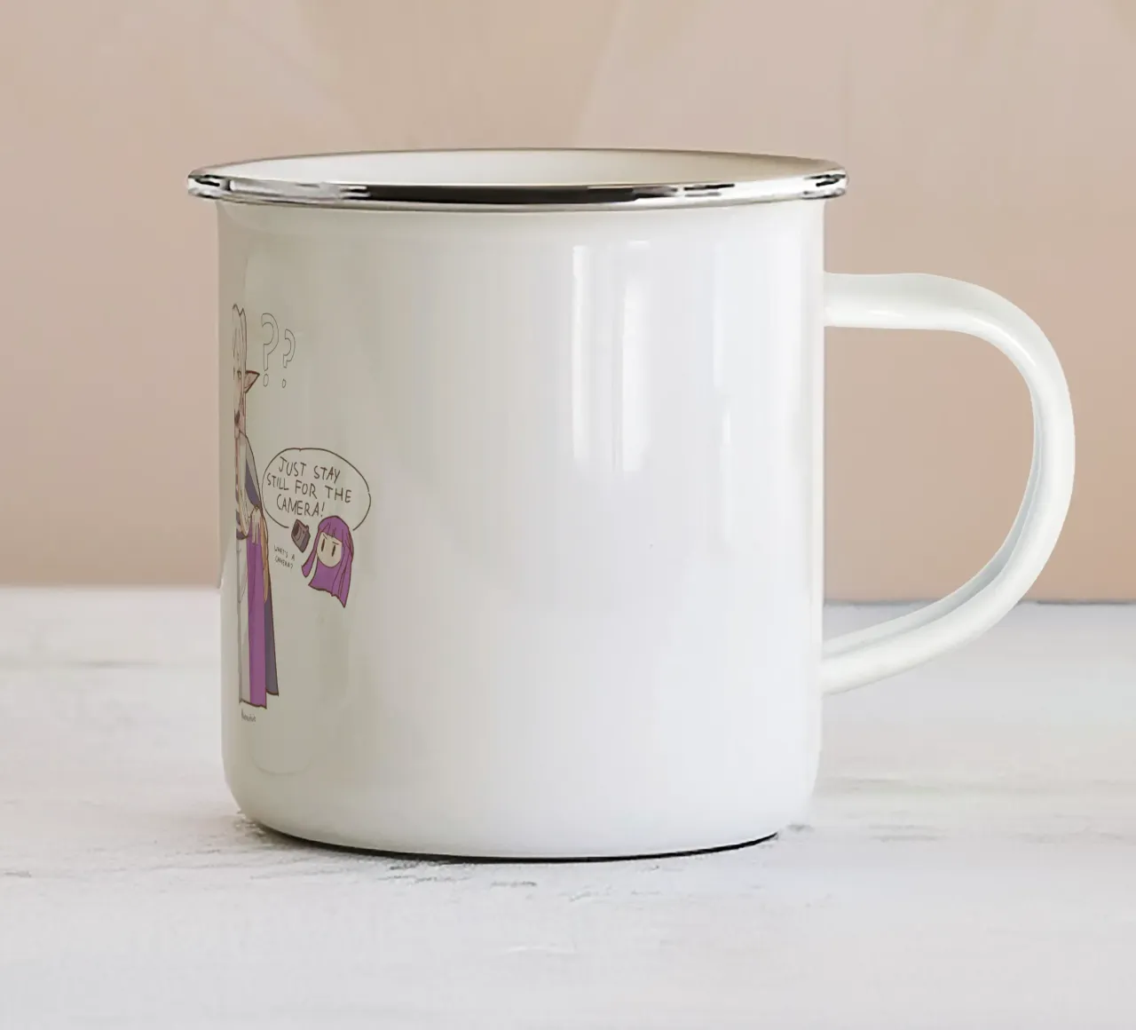bevriezing en afstand emaille mok van donald shop