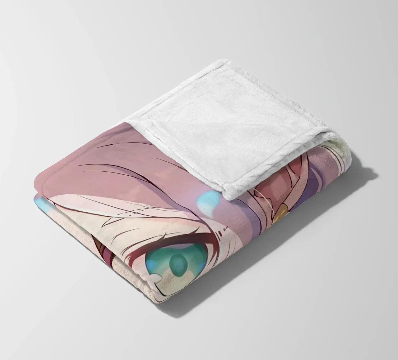 Ragazza di bellezza coperta in pile da donald shop