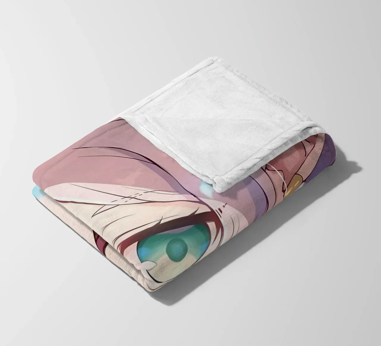 Ragazza di bellezza coperta in pile da donald shop
