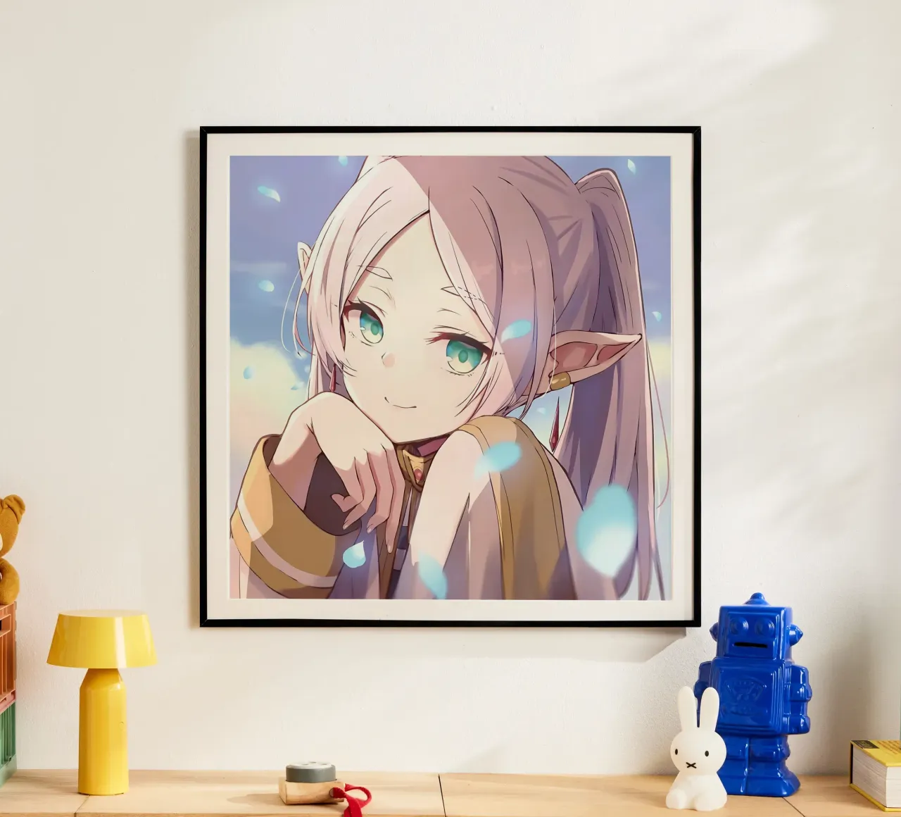 Ragazza di bellezza poster con telaio in legno da donald shop