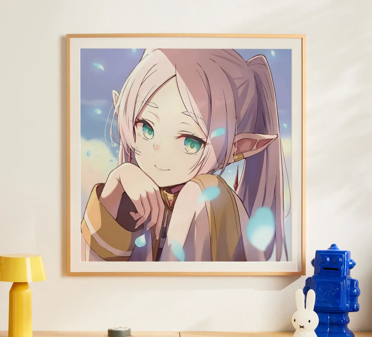 Ragazza di bellezza poster con telaio in legno da donald shop