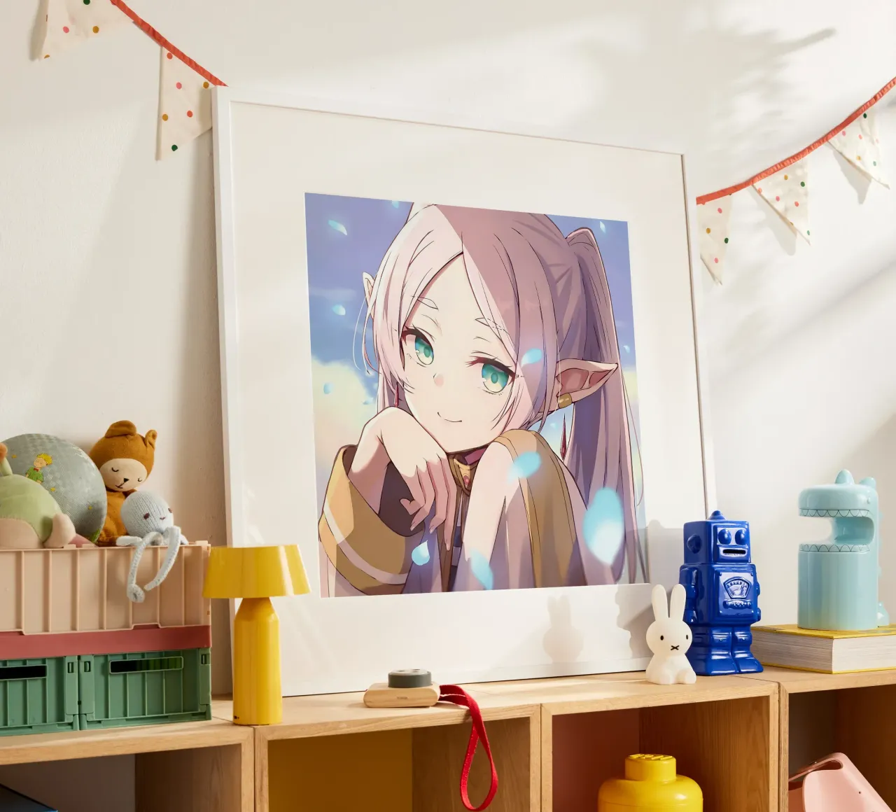 Ragazza di bellezza poster con telaio in legno da donald shop
