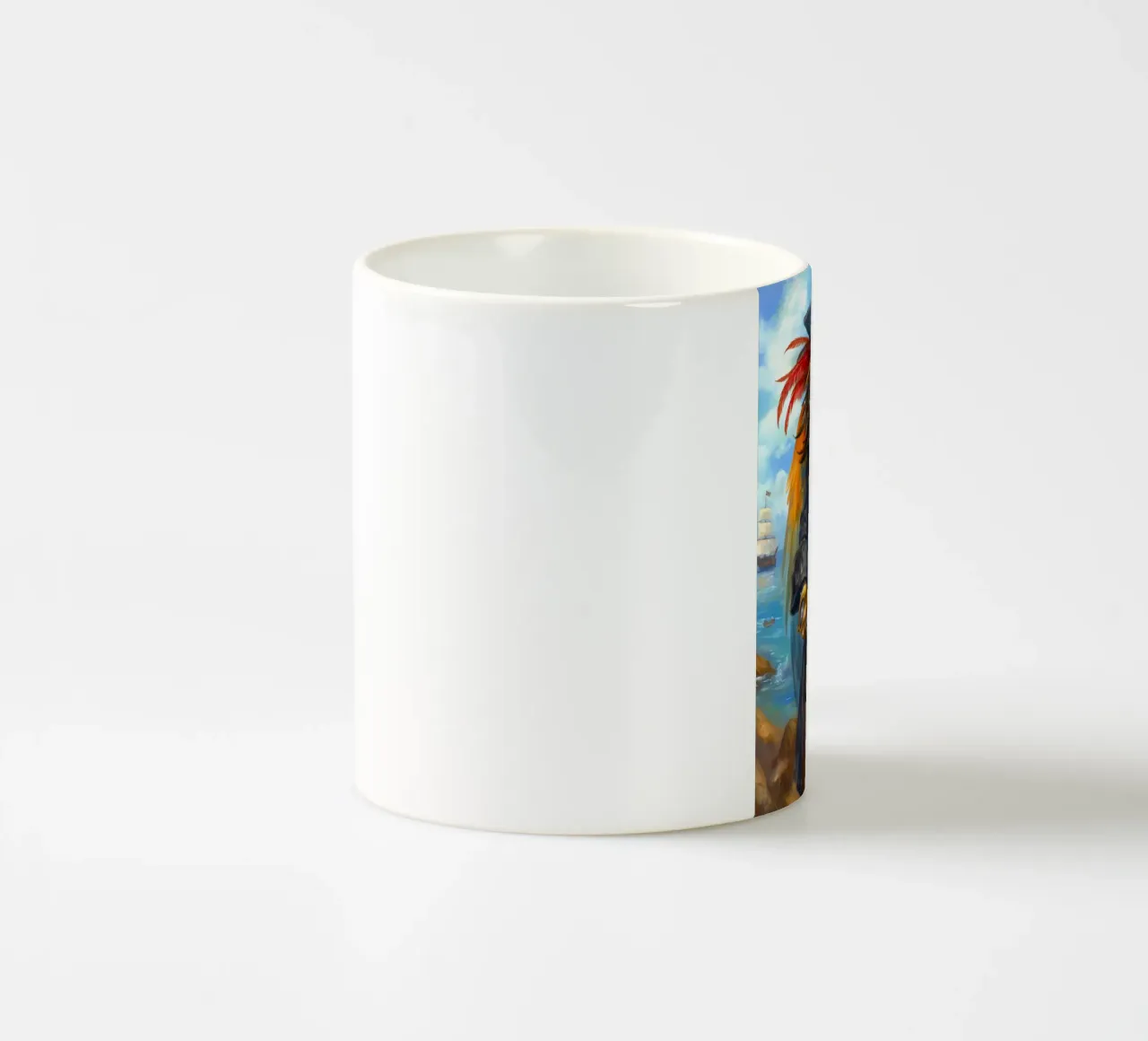 Pappagallo Capitano Pirata tazza in ceramica da Fleur de Lys