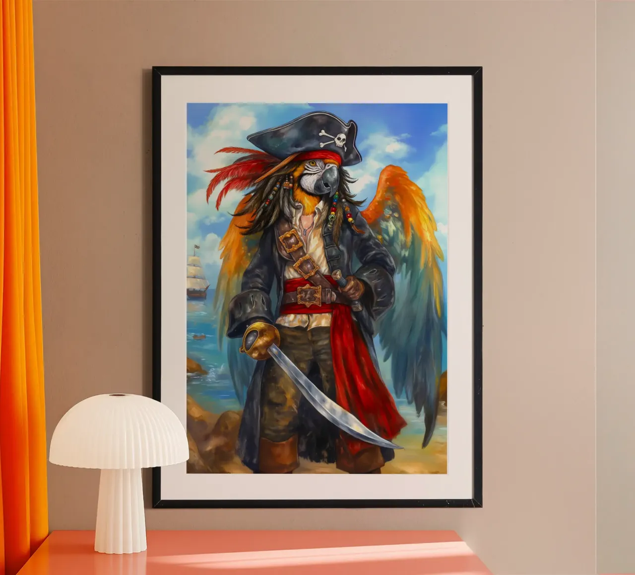 Pappagallo Capitano Pirata poster da Fleur de Lys