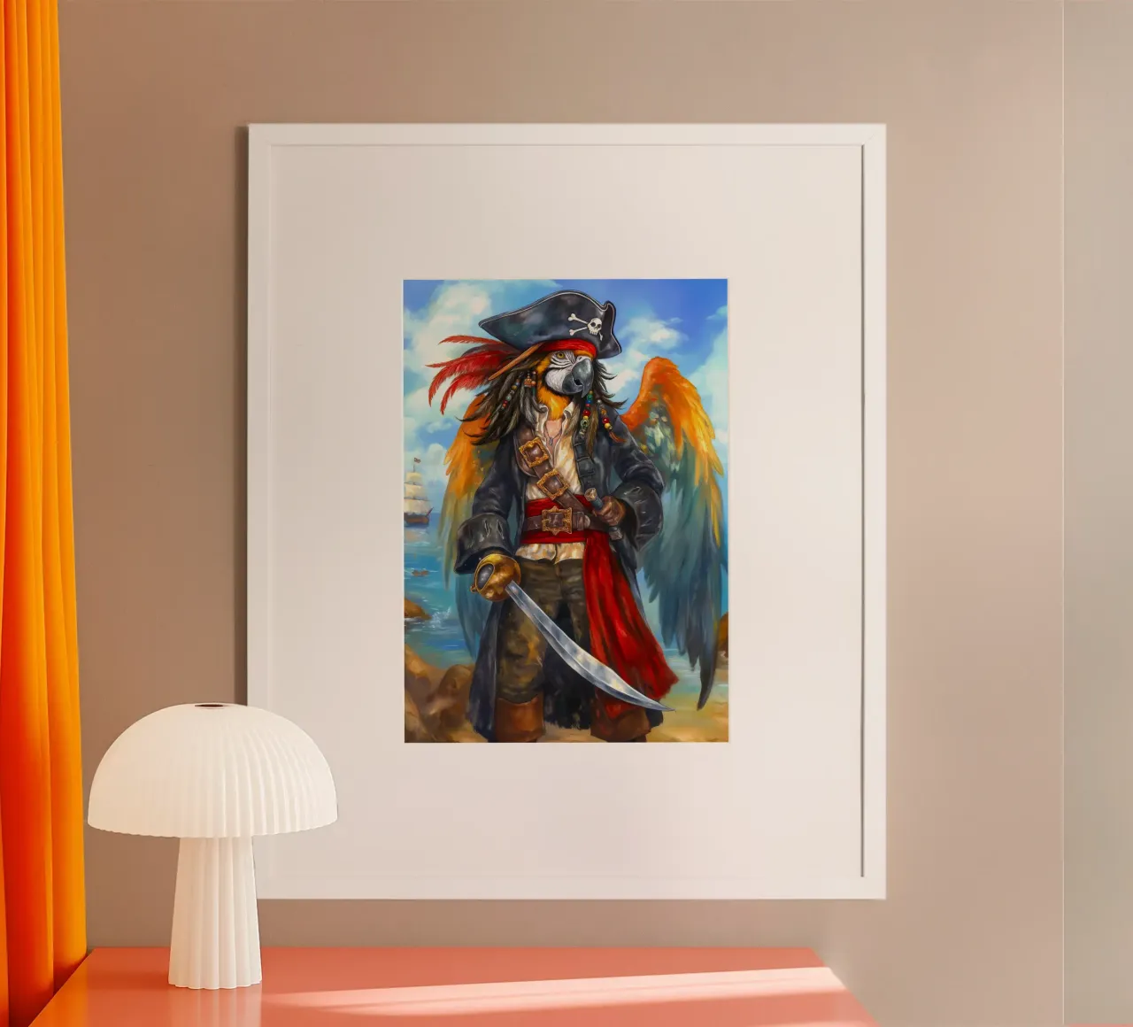 Pappagallo Capitano Pirata poster da Fleur de Lys