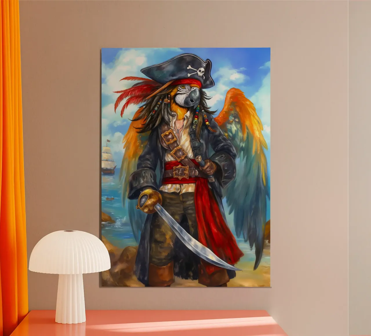 Pappagallo Capitano Pirata poster da Fleur de Lys