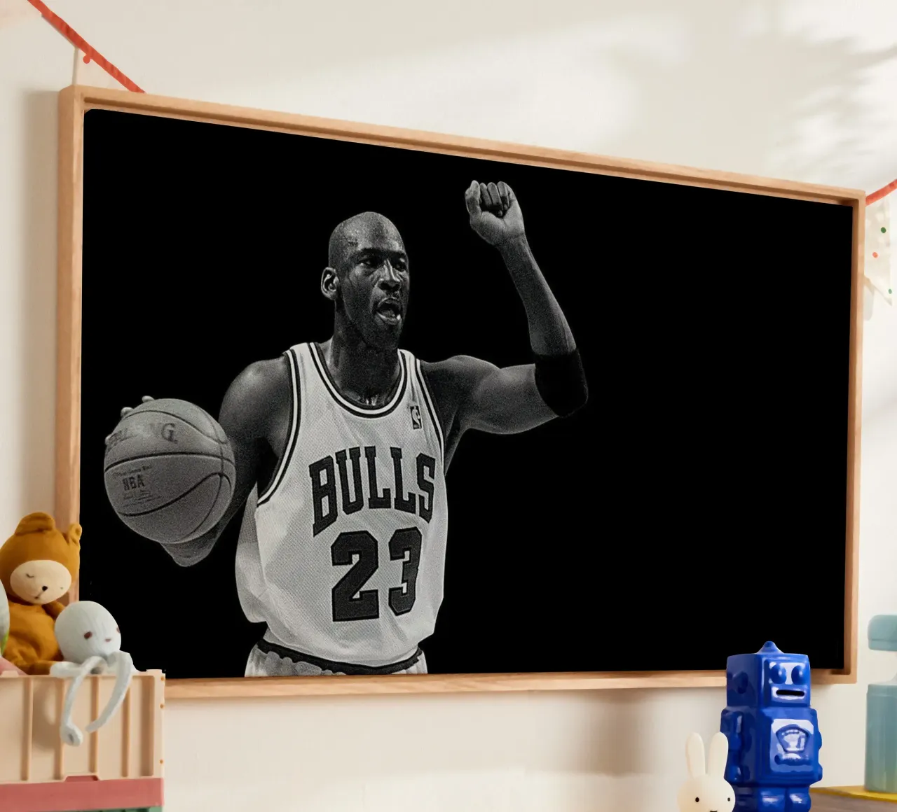Michael Jordan Monochrom tela con Cornice a cassetta da bernar shop