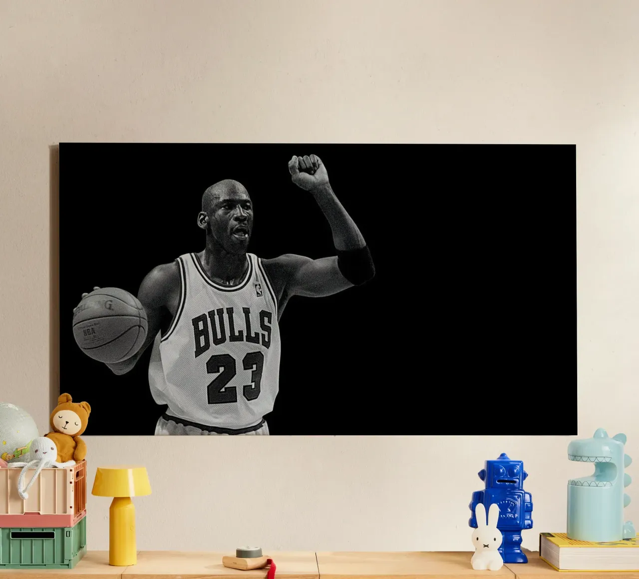 Michael Jordan Monochrom tela con Cornice a cassetta da bernar shop