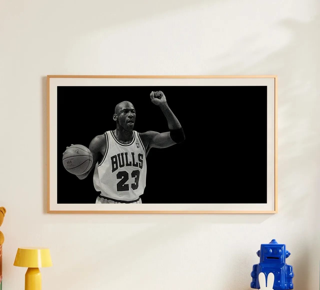 Michael Jordan Monochrom poster con telaio in plastica da bernar shop
