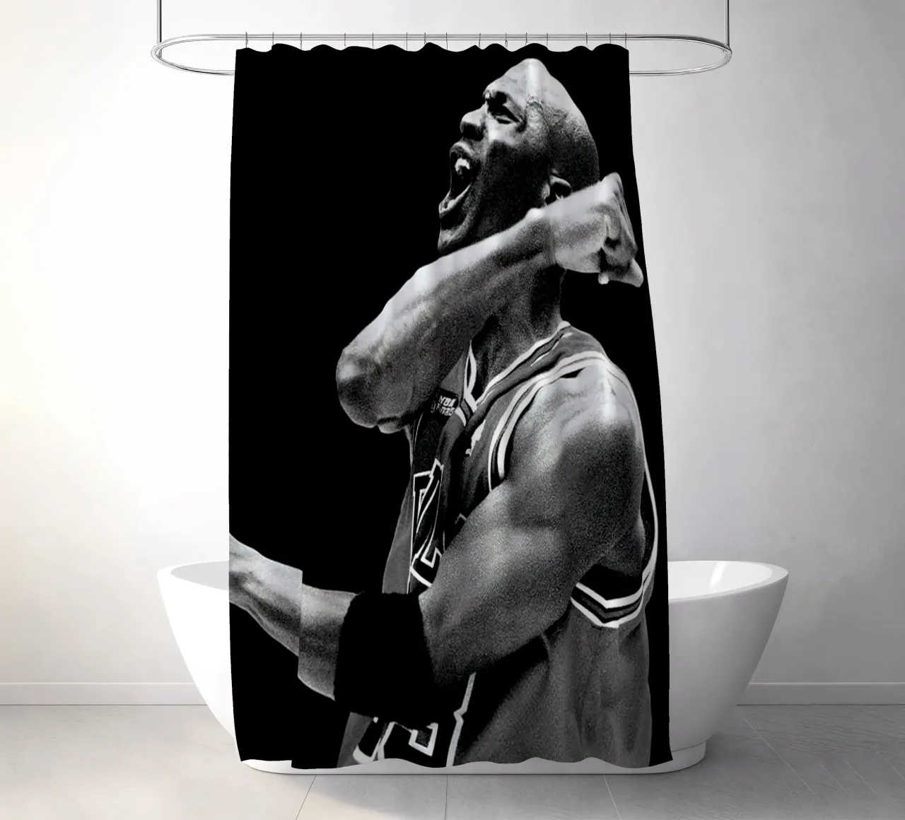 Michael Jordan top bianco e nero tenda da doccia da bernar shop