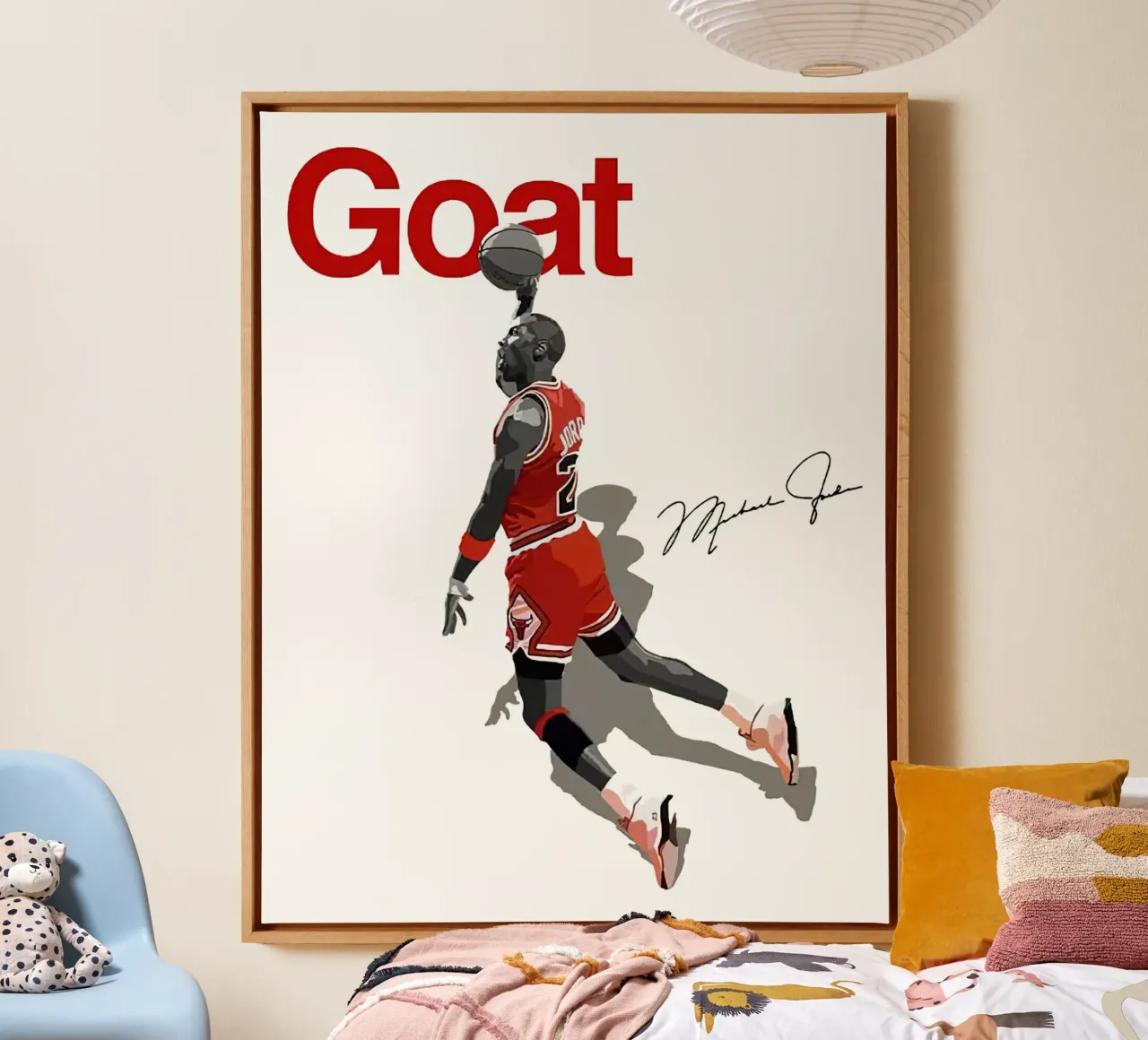 Goat MJ canvas with Floater frame by bernar shop