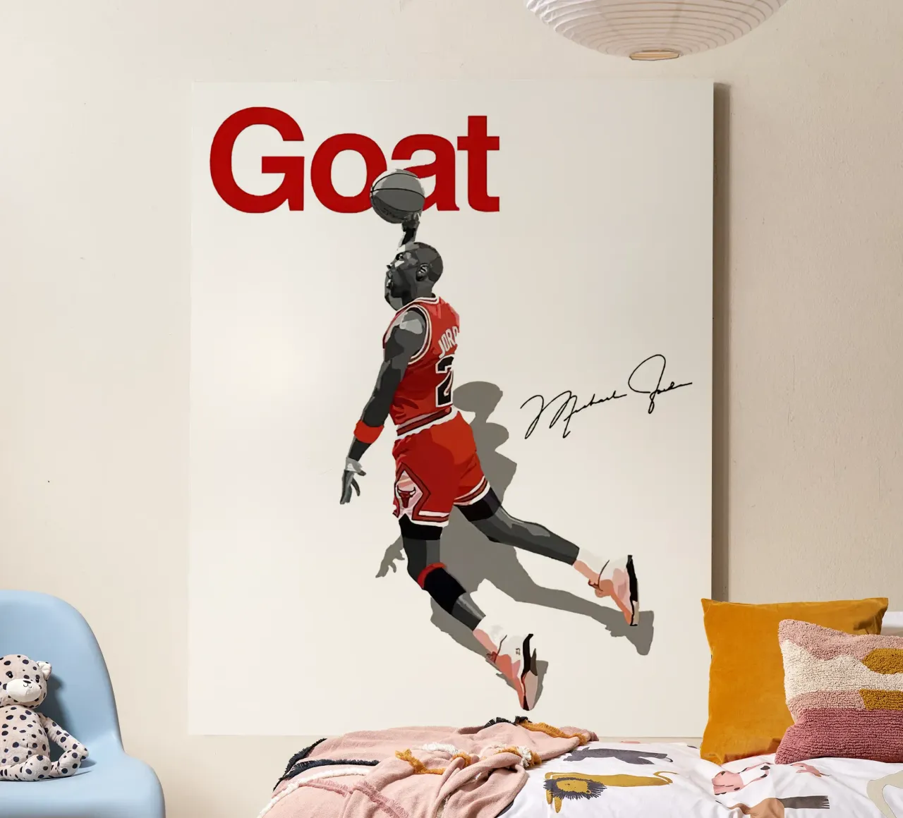 Goat MJ canvas with Floater frame by bernar shop