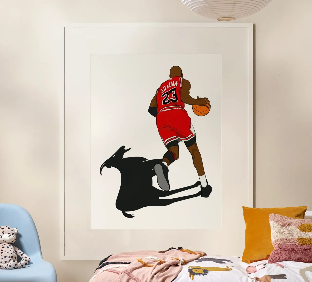 Capra Jordan poster con telaio in legno da bernar shop