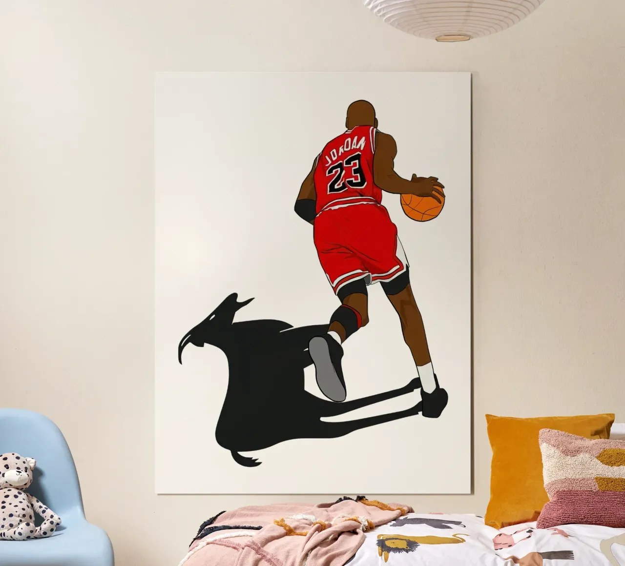Capra Jordan poster con telaio in legno da bernar shop