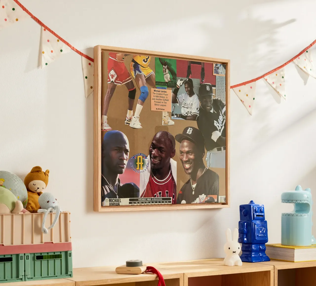 Michael Jordan Chicago Bulls canvas met Baklijst van bernar shop