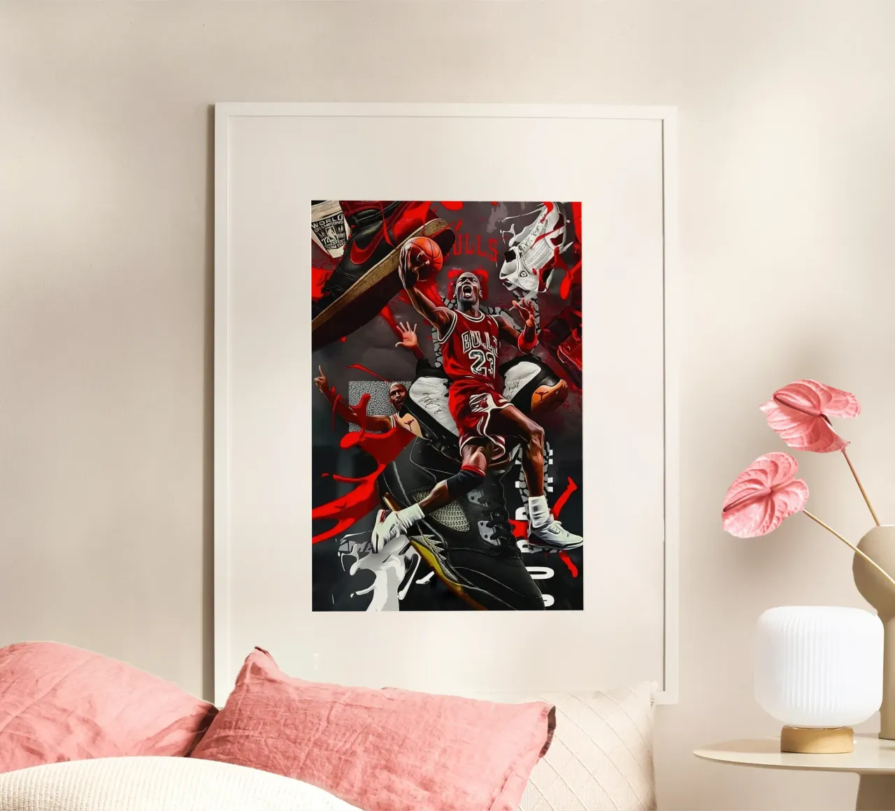 michael jordan cool poster con telaio in legno da bernar shop
