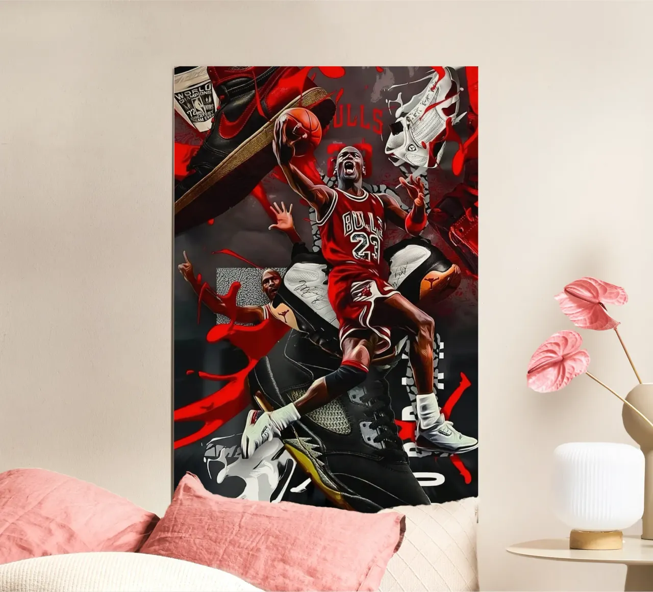 michael jordan cool poster con telaio in legno da bernar shop