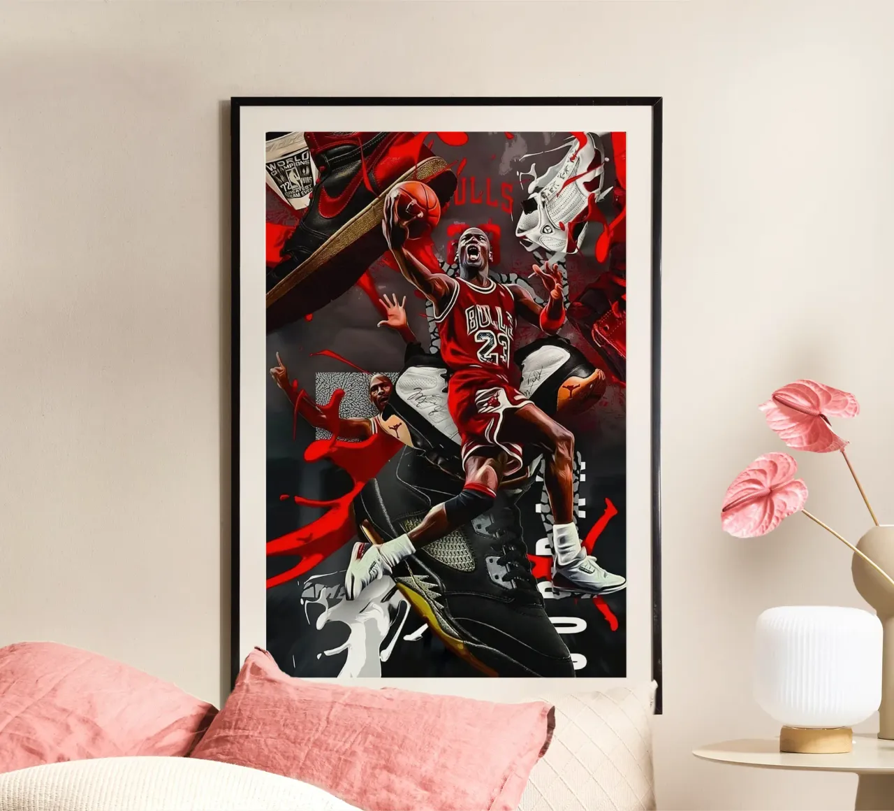 michael jordan cool poster con telaio in legno da bernar shop
