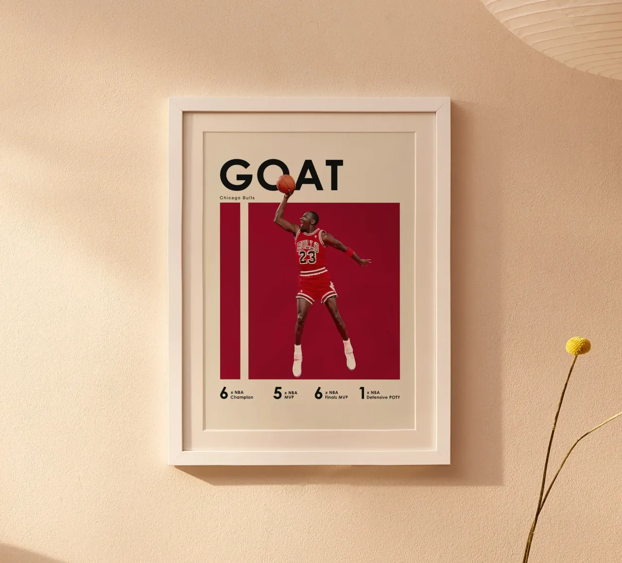 michael jordan capra poster con telaio in alluminio da bernar shop