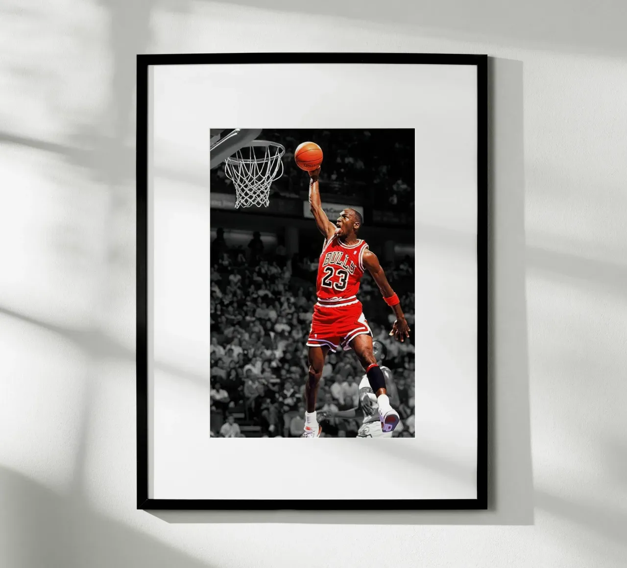 Michael Jordan Slam Dunk Air Basket poster con telaio in alluminio da bernar shop