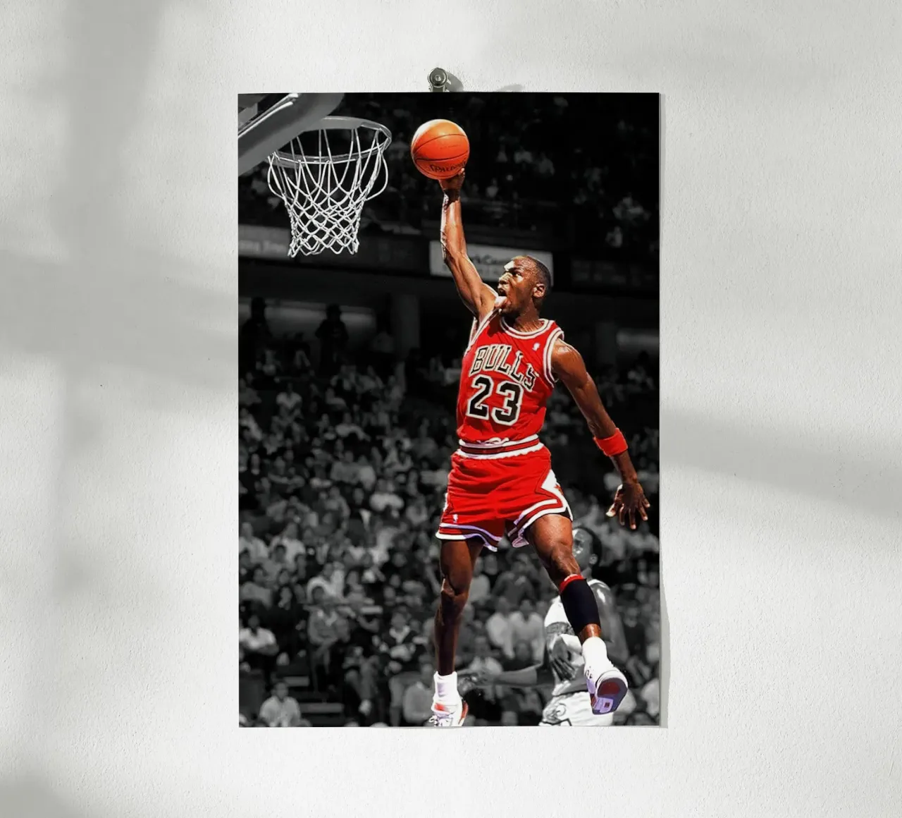 Michael Jordan Slam Dunk Air Basket poster con telaio in alluminio da bernar shop