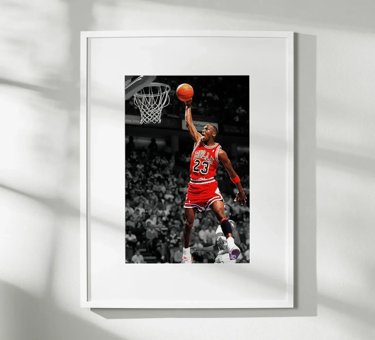 Michael Jordan Slam Dunk Air Basket poster con telaio in alluminio da bernar shop